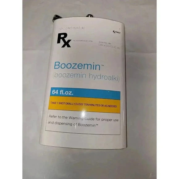 unknown Other - RX Boozemin FLASK 64 0unce Oversized Stainless Steel ***EMPTY NO CONTENTS ***